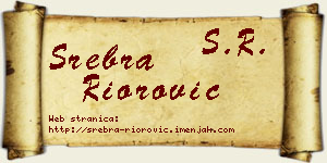 Srebra Riorović vizit kartica